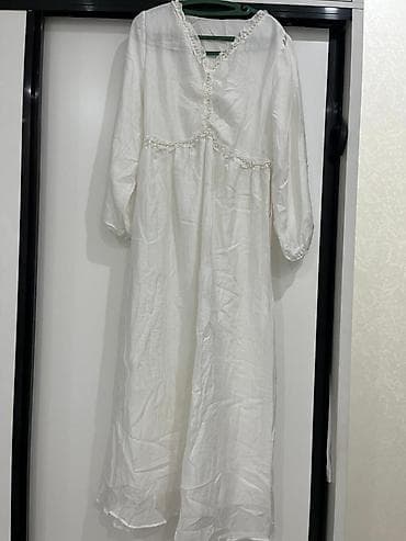 Толстовки, худи: Повседневное платье, Лето, Длинная модель, Бохо, M — 1