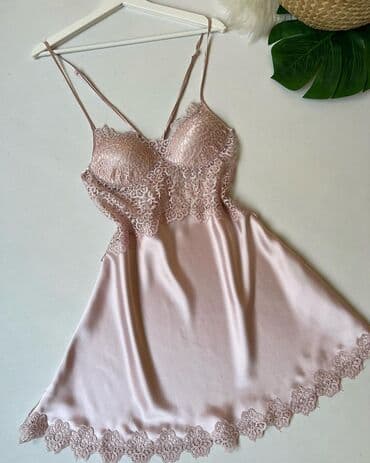 белая ночная сорочка: Ночная сорочка, Атлас, Длинная модель, XS, S, M — 3