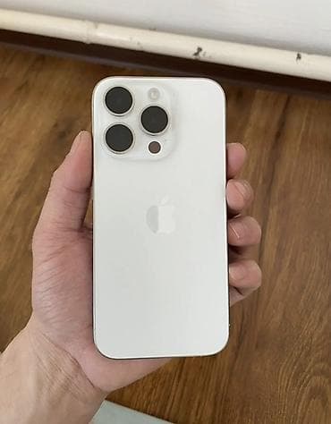 айфон 5ж: IPhone 15 Pro, Б/у, 128 ГБ, White Titanium, Чехол, 86 % — 1