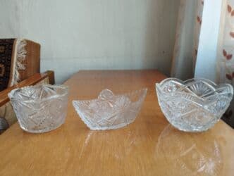 хрустальные вазы салатницы: Срочно! Дёшево! Продаю новый чайный сервиз 6 пиалок и чайник в — 9