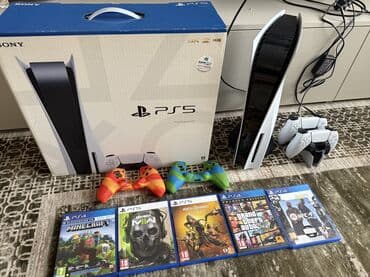 купить playstation 5 бу: Игровая консоль Sony PlayStation 5 с дисководом с коробкой В — 1