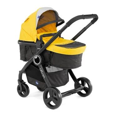 продаю коляску трость: Коляска, цвет - Желтый, Б/у — 3