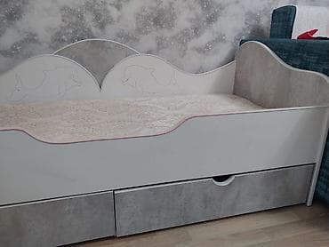 Детская односпальная кровать, Для девочки, С матрасом, ДСП