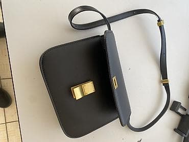 Женская обувь: Новая! Сумка через плечо, компактная, черная, с жесткой формой и — 1