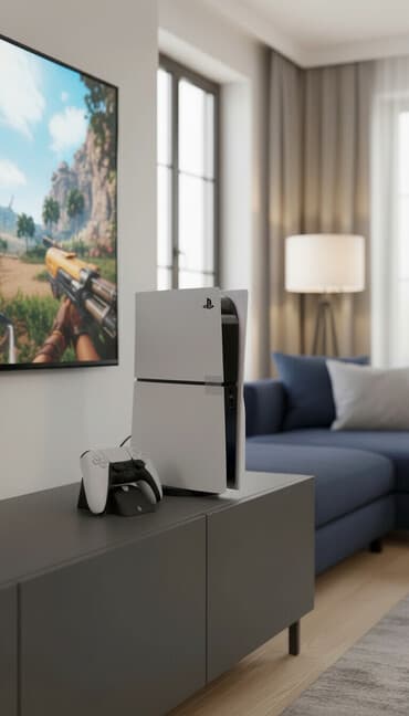 PlayStation 5 Slim + 1 джойстик итого 2 джойстика + Подписка на 50