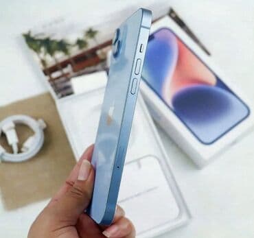 чехол на айпад 9: IPhone 14, Новый, 256 ГБ, Голубой, Кабель, Коробка, 100 % — 3