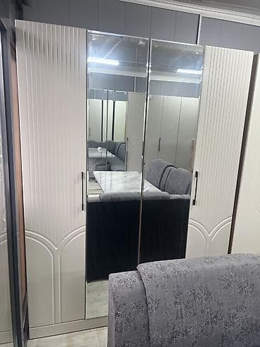 шкаф с зеркалами: Шифоньер, шкаф для одежды, Новый, Прямой, ЛДСП — 1