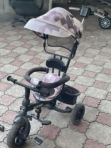 детские самокаты с родительской ручкой: Коляска прогулочная Chicco - 2000 Детский трехколесный велосипед с — 3