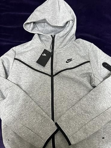 nike tech fleece: Мужская толстовка, L, Nike, Новый, цвет - Серый, Платная доставка — 1