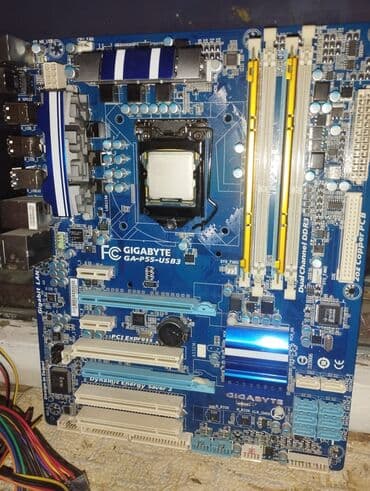 процессор intel core 2 duo: Материнская плата, Б/у, Gigabyte, LGA1156, ATX, Для ПК — 3