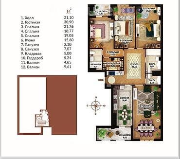 pro group: 4 комнаты, 156 м², Элитка, 4 этаж, Готовая ПСО (под самоотделку) — 10