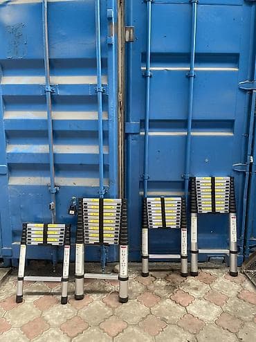 Готовые перила: Телескопическая стремянка, Высота: До 2 м, Новый, Материал: Алюминий — 6