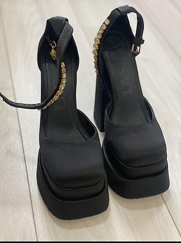 Туфли: Туфли, 37, Versace, Б/у, цвет - Черный — 2