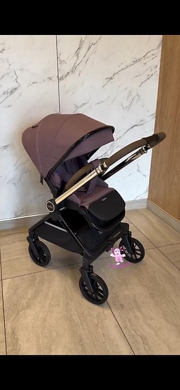 самокат дет: Коляска, Другой бренд, цвет - Фиолетовый, Новый — 5