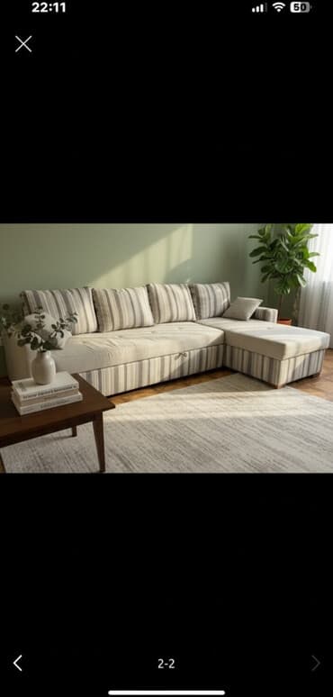 уголок диваны: Угловой диван, C подушками — 1