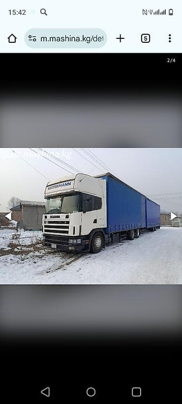 ман man: Тягач, Scania, 2001 г., Тентованный — 4