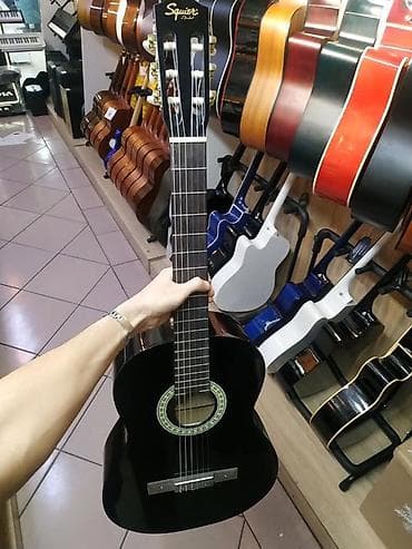 Гитаралар: Классическая гитара Squier by Fender, черный глянцевый цвет — 2