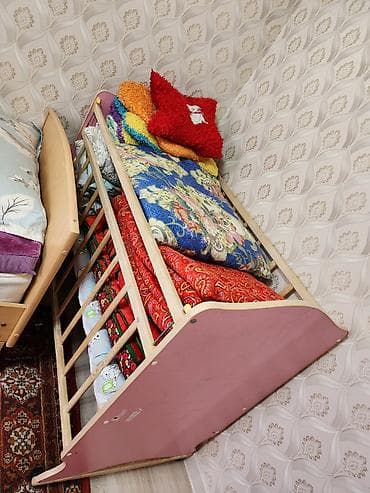 Двухъярусные детские кровати: Люлька, Колыбель, Дерево, цвет - Розовый — 2