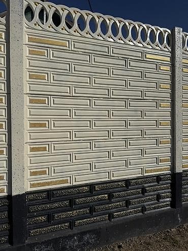 купить ширму: Декоративные железобетонные ограждения (еврозабор) с ажурной верхней — 1