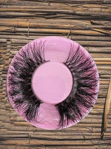 валики для ресниц: Ресницы, длина 25 мм, норковые, ручной работы, цена за 1 коробочку — 5