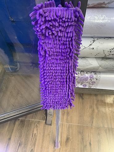 Плоская швабра с насадкой из микрофибры (фиолетовая) - Тип: плоская