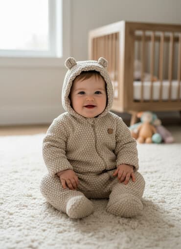 Теплый детский комбинезон Bebetto - Размер: 3–6 месяцев / 68 см