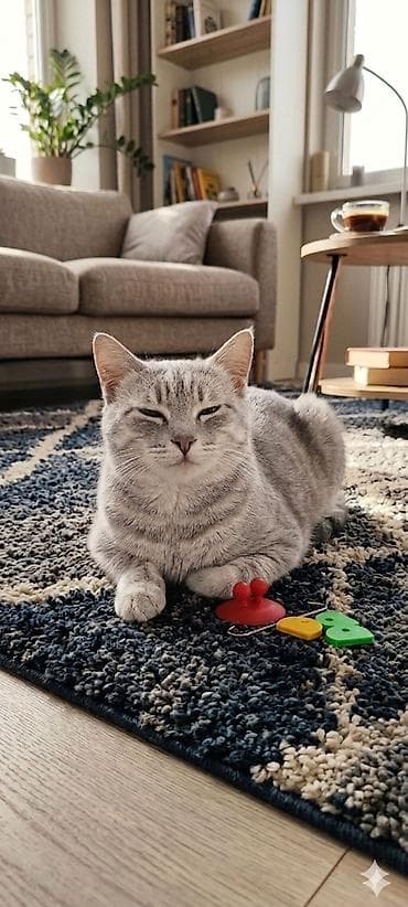 сфинкс: Британская короткошёрстная, 3 года, Девочка, Серый, Приучена к лотку, Проглистована — 1