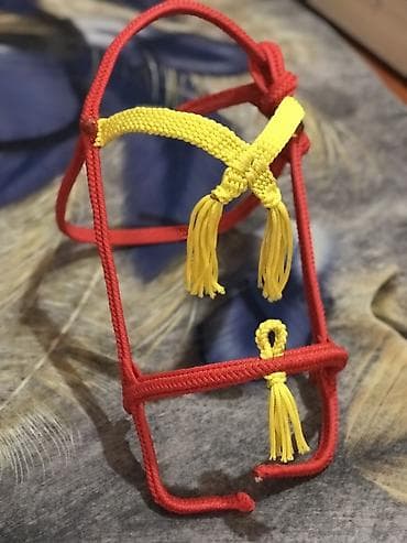 Животные: Амуниция для лошади — верёвочное трензельное недоуздок (rope halter) — 1