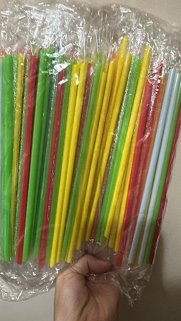 Для кафе, ресторанов: Набор одноразовых трубочек для напитков (MILK SUCKER) - Материал: ПП — 4