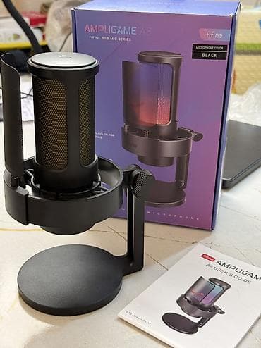 Техника и электроника: Микрофон Fifine AMPLIGAME A8 (Black) — серия FIFINE RGB MIC Почти — 1