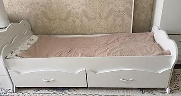 спальный гарнитур детский: Детский мебельный комплект, белый глянец. Состав набора: - Детская — 4