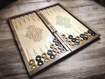 кости для нарды: Нарды КГ2104 деревянные с резным орнаментом - Материал: дерево — 2