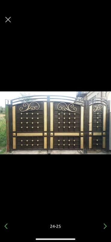 купить ворота с калиткой бу бишкек: Откатные ворота Металлические — 18