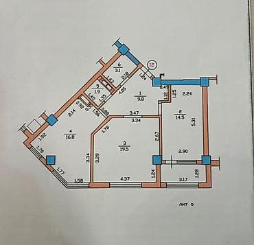 2 комнаты, 70 м², ул. Ахунбаева / Малдыбаева Элитка, 4 этаж, Евроремонт — 10