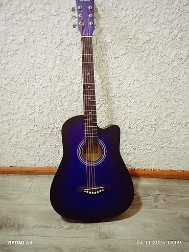 струны для гитар: Акустическая гитара Kameer, форма корпуса дредноут с вырезом. Цвет — — 1