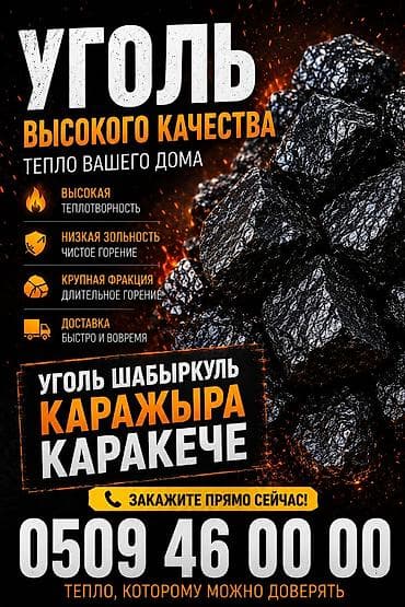 Все для дома и сада: Уголь Шабыркуль, Бесплатная доставка, Платная доставка, В розницу, Фракция: Крупный (К), В тоннах — 2