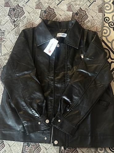 Кожаная куртка, Классическая модель, Экокожа, Оверсайз, M