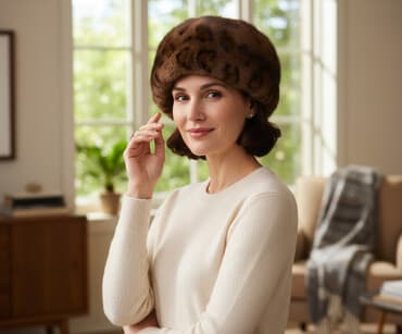 Спецодежда: Головной убор. Женский меховой берет, подойдёт под любой цвет — 1