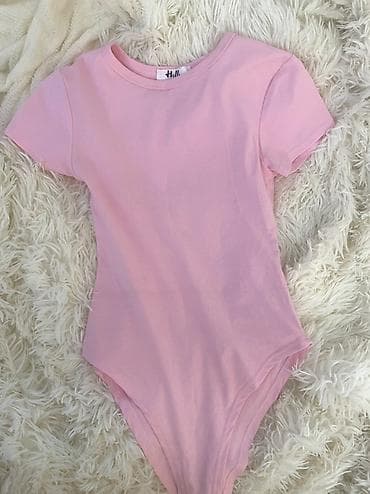 детский боди: Новый Розовый базовый боди H&M - Модель: однотонный боди с — 1