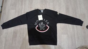 Мужская толстовка, Moncler, Новый, цвет - Черный, Платная доставка