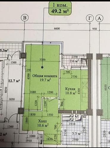 kant flat: 1 комната, 49 м², Элитка, 5 этаж — 2