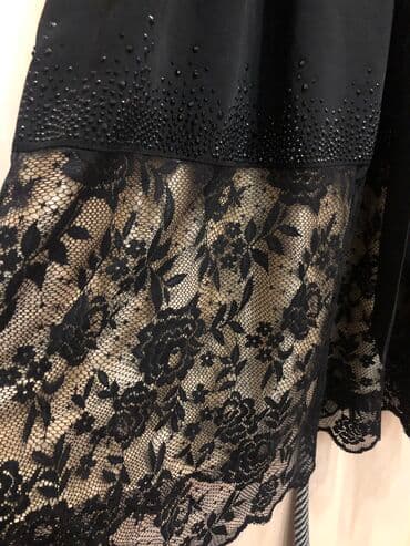 стильные модные платья больших размеров: Абсолютно новое очень красивое черное платье, Турция. 48-50 размер — 2