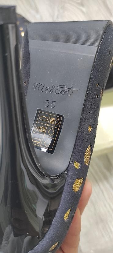 tech flis: Туфли Mescot, размер 35. Черные, эффектный дизайн с мерцающими — 2