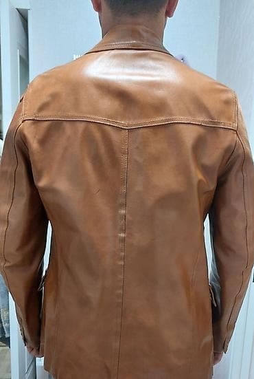 полто: Мужское кожаное пальто/пиджак Domenico Croci, Made in Italy. - — 2