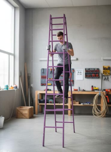 пуф трансформер: Металлическая лестница-трансформер (двухсекционная) - Материал — 1