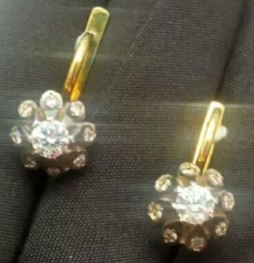 часы fossil: Серьги, Проба 750, Женские, Винтажный стиль, Советские (СССР), Б/у — 1