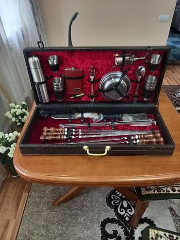 Үй жана бакча үчүн баардык: Новый подарочный набор для пикника/шашлыка в чемодане Комплект в — 2