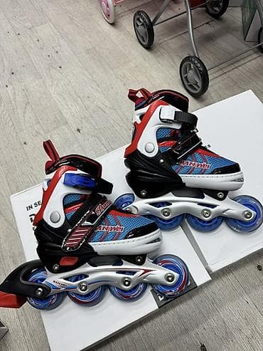 фигурные коньки: Роликовые коньки раздвижные SANWEI - Тип: инлайн-ролики (4 колеса в — 1