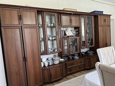 купить тумбу с раковиной в ванную: Стенка-шкаф, Тип стенки-шкафа: Модульная, Для зала, Особенности: Для хранения посуды — 1