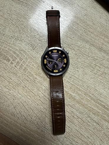 m tech: Смарт-часы HUAWEI WATCH GT4 с круглый стальным корпусом и коричневым — 1